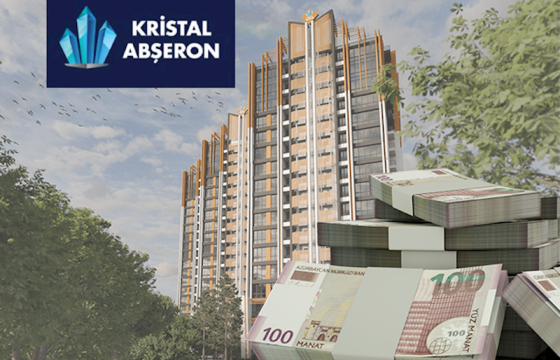 Eyni mənzil dövlət ipotekası ilə 335 min, “Kristal”ın “daxili kredit”i ilə 470 min manata satılır